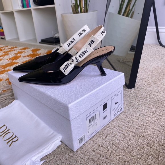 Christian Dior Patent Leather J’ADIOR Slingback Pumps size 37 - Picture 6 of 7